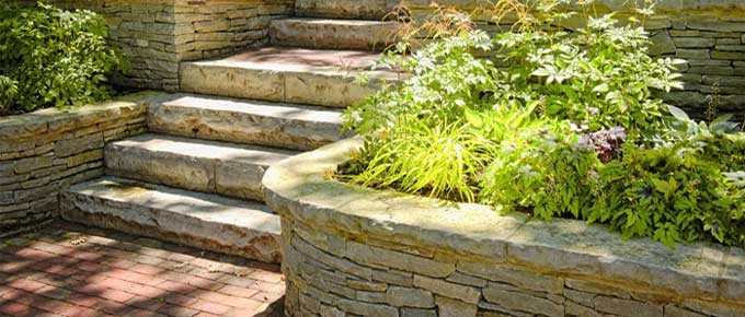 aménagement exterieur, cours, allée, terrasse, terrasse bois, rocaille, bordure, bordure béton